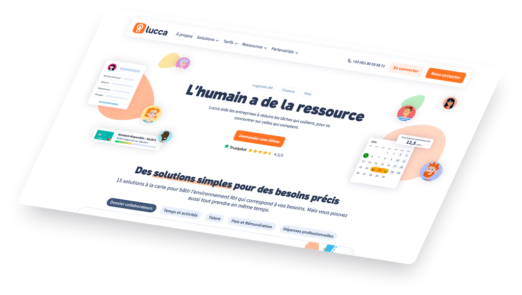 illustration de l'interface Lucca