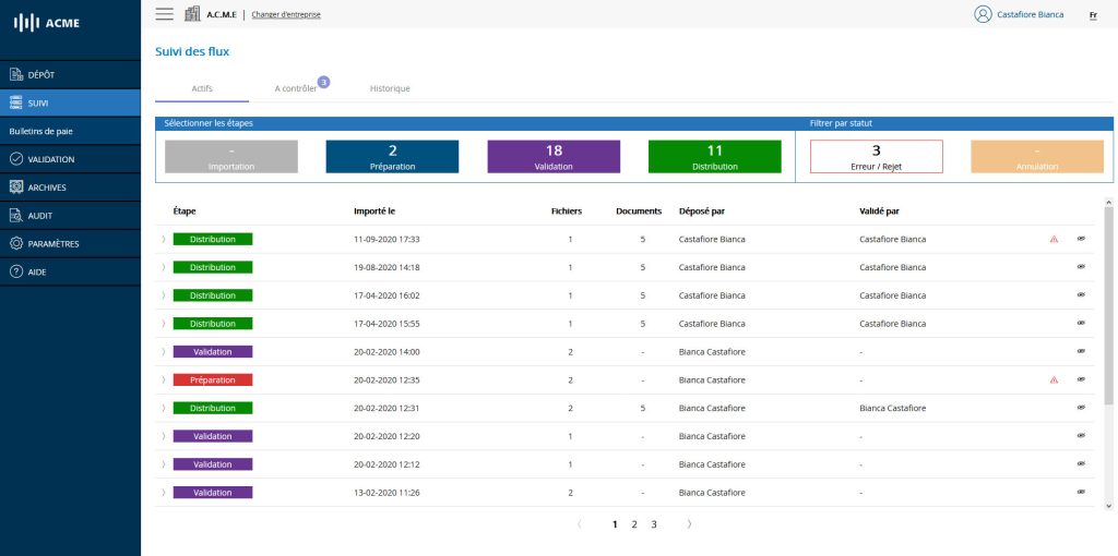 ePaie-suivi des flux